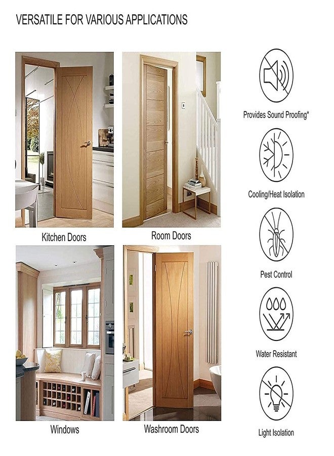 MorivaHomes Waterproof Door Bottom Sealing Strip Guard for Home | Dust Proof Twin Under Door Draft Fabric Guard - Image 5